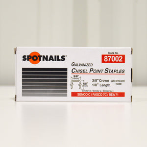 Galvanized Chisel Point Staples- 3/8" x 1/8"