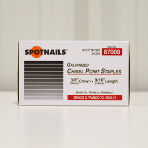 Galvanized Chisel Point Staples- 3/8" x 9/16"